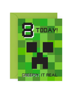 Tarjeta de Cumpleaños 8 Central 23 Minecraft Creeper