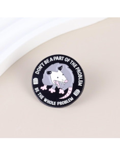 Pin de esmalte Opossum Problem - Humor sarcástico 3.81 cm 2