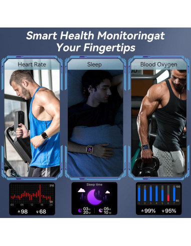 Reloj Inteligente Jacoosa K62 Negro 1.85" HD 110+ Modos Fitness