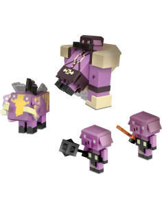 Set de 4 Figuras de Acción Mattel Minecraft Legends - Invasión del Nether 2