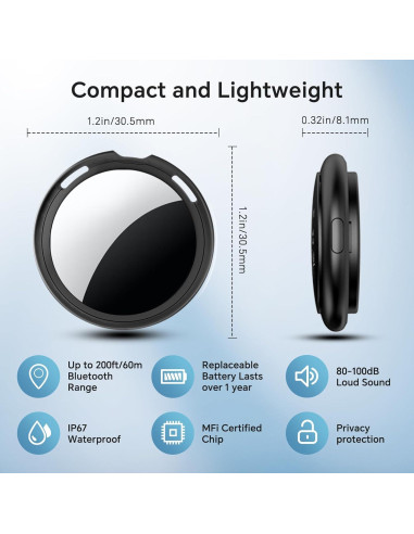 Localizador Bluetooth Votlik LocatePro para iOS - 2 Pack