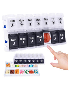 Organizador de Pastillas HRX Semanal AM PM 7 Días 23.4x11.5 cm