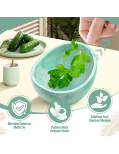 Tazón de Cerámica Deshojador de Hierbas Rimigood 230g 2