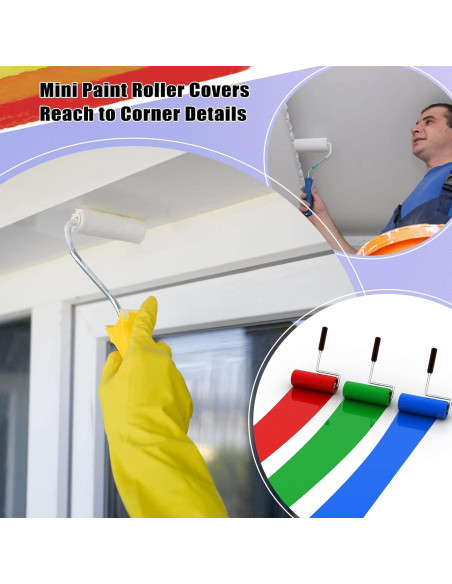 40 Fundas de Rodillo de Pintura Mini Nuogo 10.16 cm Alta Densidad