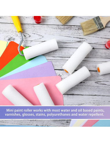 40 Fundas de Rodillo de Pintura Mini Nuogo 10.16 cm Alta Densidad