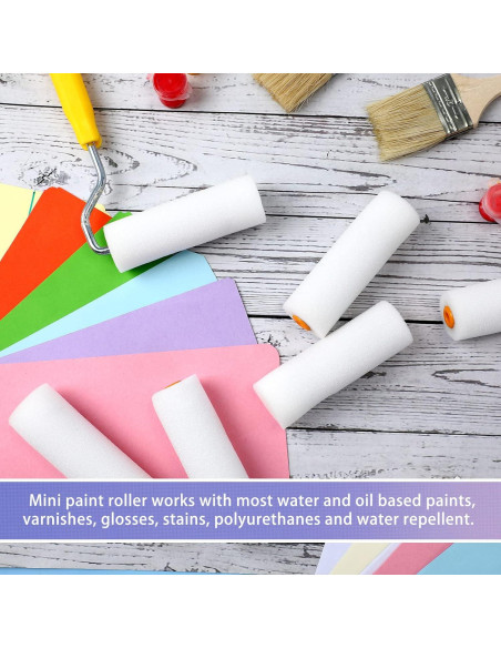 40 Fundas de Rodillo de Pintura Mini Nuogo 10.16 cm Alta Densidad