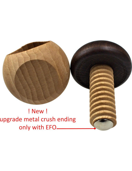 Cascanueces de Madera Efo Hongo - Herramienta Ergonómica para Nueces