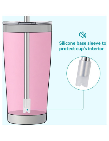 4 Popotes Metálicos Reutilizables 20 oz Soledea con Silicona
