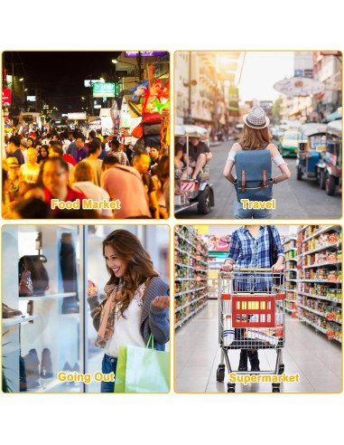 6 Bolsas de Compras Reutilizables Plegables PENGJINYU Ecológicas