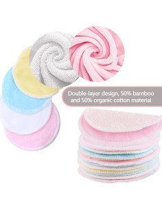 Discos Desmaquillantes Reutilizables Wakeshop 16 Piezas Ecológicos 2