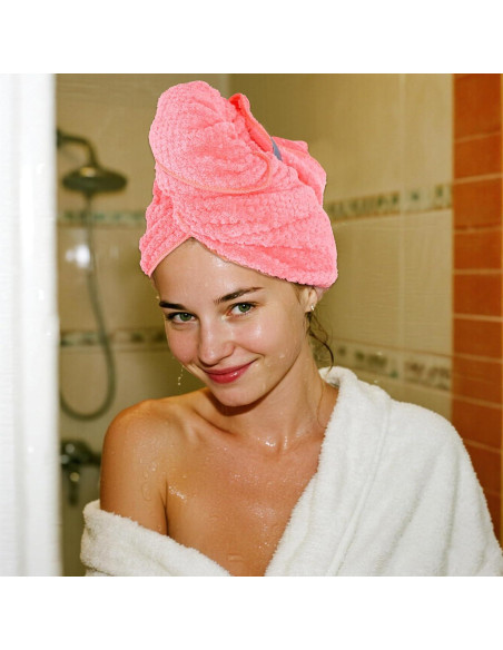 Paquete de 2 Toallas de Microfibra para Cabello hoyuwak - Secado Rápido