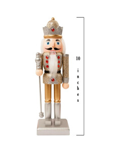 Soldado Cascanueces de Madera Tradicional 25.4 cm Plata 2