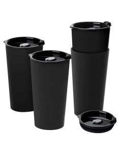 Juego de 4 Tazas de Café Reutilizables Greentainer 600 ml