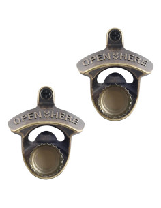 Abrebotellas de Pared HAIICEN Magnético de Acero Inoxidable 2 PCS