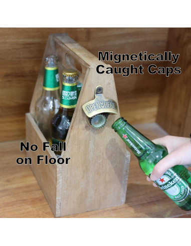 Abrebotellas de Pared HAIICEN Magnético de Acero Inoxidable 2 PCS