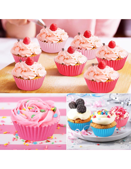 Forros de Cupcake SANNIX 450pcs Coloridos 5cm Arcoíris