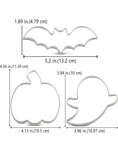 Juego de Cortadores de Galletas Halloween LILIAO 3 Piezas 2