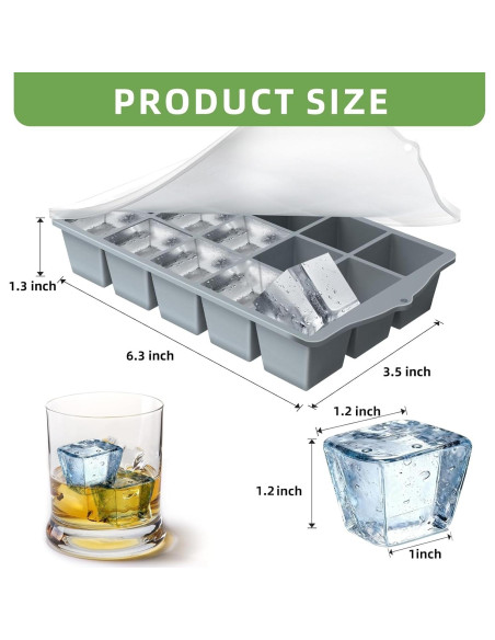 Bandeja de Hielo de Silicona Genérico 2 Piezas 30 Cubos