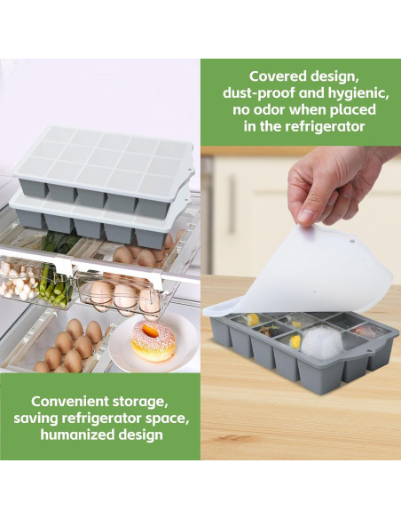 Bandeja de Hielo de Silicona Genérico 2 Piezas 30 Cubos