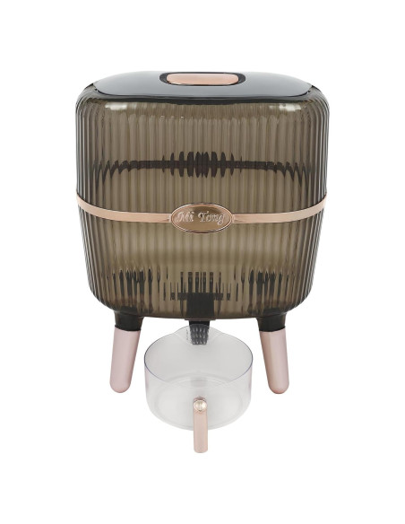 Recipiente de Arroz 10L CyoutShop Dispensador Sellado Gris Claro