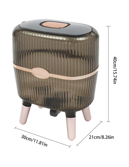 Recipiente de Arroz 10L CyoutShop Dispensador Sellado Gris Claro