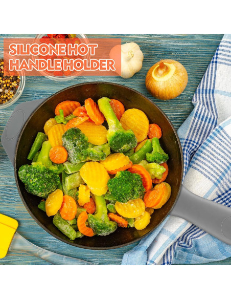 Juego de 4 Fundas de Mango de Silicona Domensi Gris