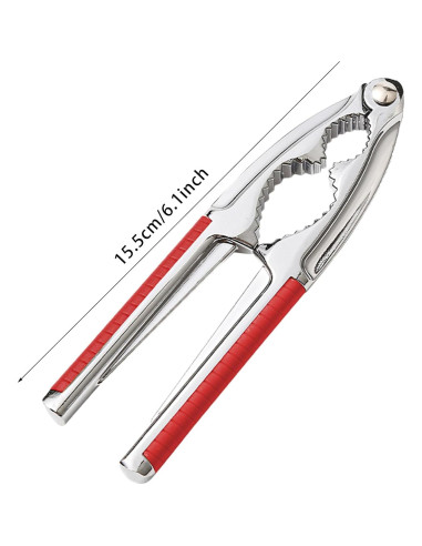 Cascanueces Kunovo para Nueces y Mariscos, Rojo, 15.5cm