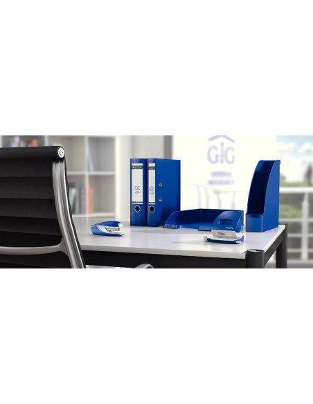 Mini Grapadora Leitz 5517 Azul para 10 Hojas No. 10