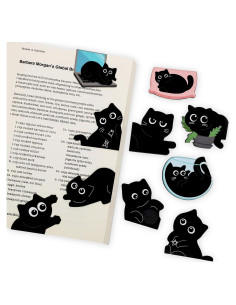 10 Marcadores Magnéticos de Gato Prudiut - Regalos Creativos