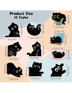 10 Marcadores Magnéticos de Gato Prudiut - Regalos Creativos 2
