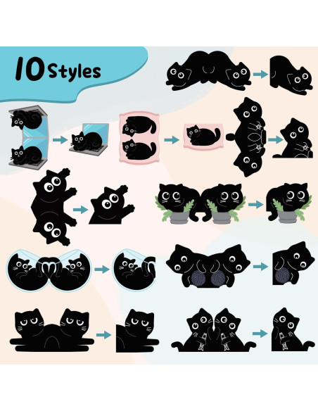10 Marcadores Magnéticos de Gato Prudiut - Regalos Creativos 10 Marcadores Magnéticos de Gato Prudiut - Regalos Creativos