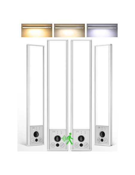 EZVALO Luces Bajo Gabinete Inalámbricas 20.32cm con Sensor