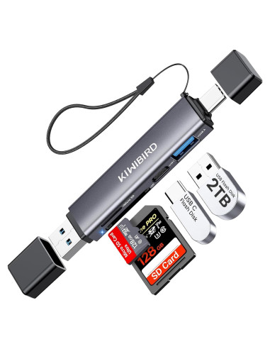 Lector de Tarjetas SD USB 3.0 KiWiBiRD SG-039G 4-en-1