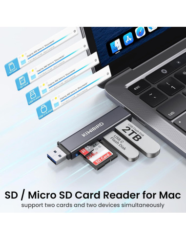 Lector de Tarjetas SD USB 3.0 KiWiBiRD SG-039G 4-en-1