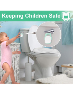Cerradura de Seguridad para Inodoro a Prueba de Bebés 3M 2
