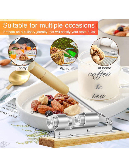 Cascanueces Ajustable HOFHTD de Acero para Pecanas y Nueces