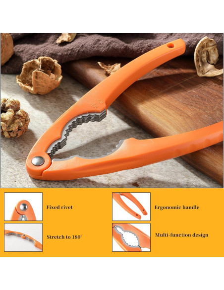 Cascanueces de Acero Inoxidable VITUER - Mango Ergonómico