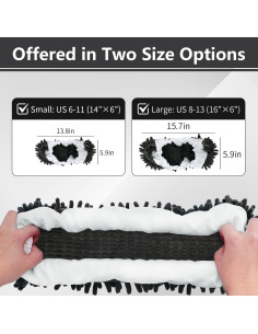 Calcetines de Limpieza Mop Reutilizables 4pcs L+4pcs XL Gris 2