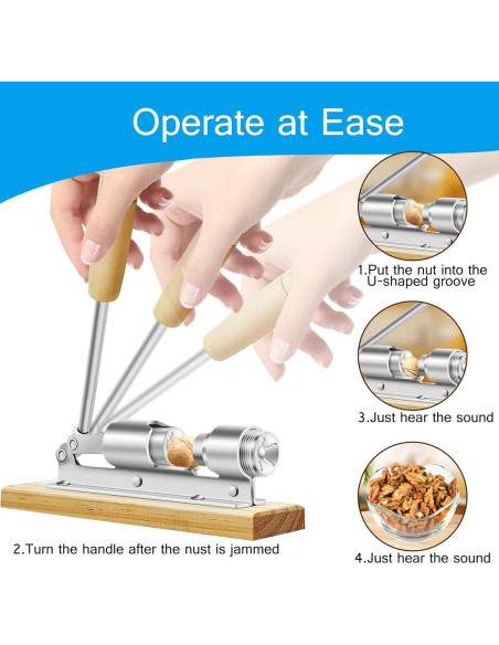 Cascanueces Ajustable HOFHTD de Acero para Pecanas y Nueces