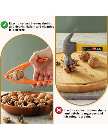 Cascanueces de Acero Inoxidable VITUER - Mango Ergonómico