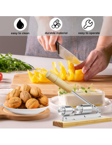 Cascanueces Ajustable HOFHTD de Acero para Pecanas y Nueces