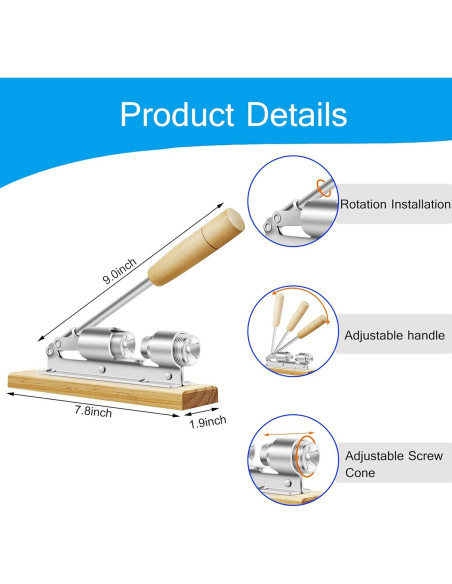 Cascanueces Ajustable HOFHTD de Acero para Pecanas y Nueces