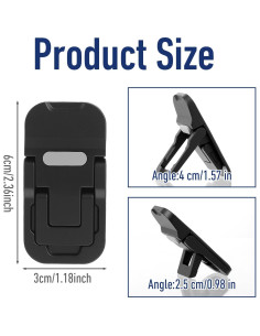 Soporte Plegable para Laptop Ymapinc - 2 Pcs Ajustable Negro 2