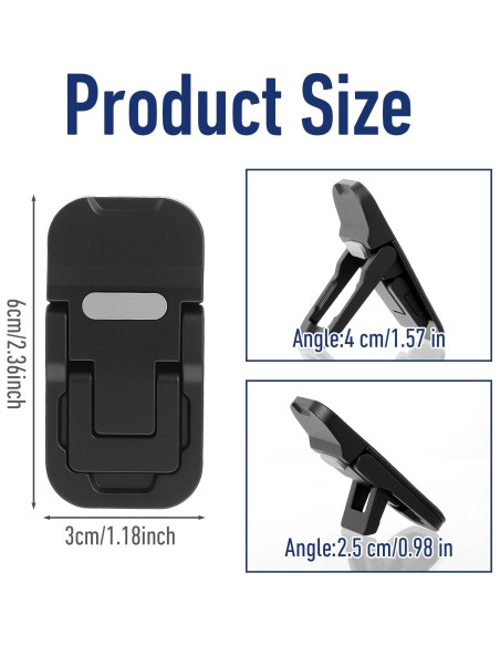 Soporte Plegable para Laptop Ymapinc - 2 Pcs Ajustable Negro