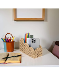 CuboLand Organizador de Escritorio Beige con Borde 21x10x14cm 2