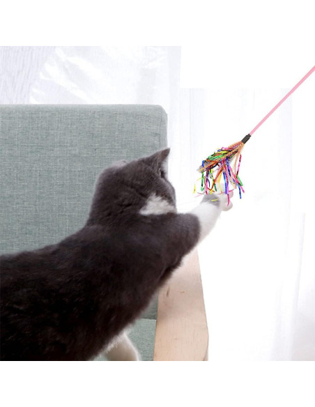 Varitas Interactivas para Gatos IUHKBH - 3 PCS con Lentejuelas Varitas Interactivas para Gatos IUHKBH - 3 PCS con Lentejuelas