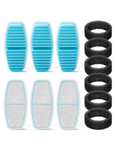 Filtros para Fuente de Agua FOFNON - 12 Piezas (6 Filtros + 6 Esponjas)
