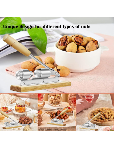 Cascanueces Ajustable HOFHTD de Acero para Pecanas y Nueces