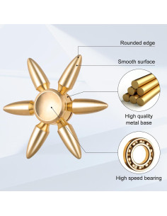 Spinner Fidget ATESSON de Metal Alivio Estrés 7.29 cm 2