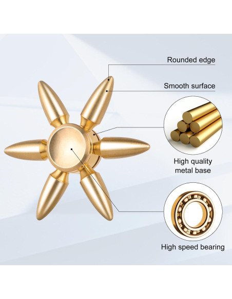 Spinner Fidget ATESSON de Metal Alivio Estrés 7.29 cm